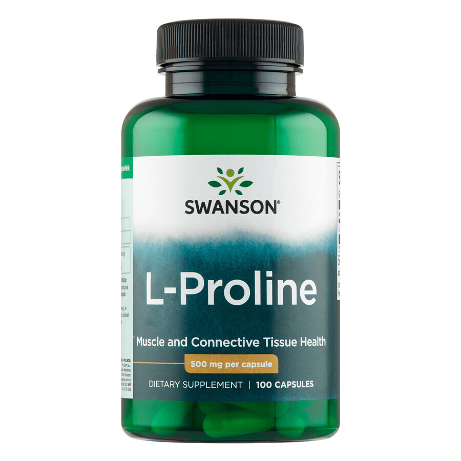 Swanson L-Proline, L-Proline, 100 capsules