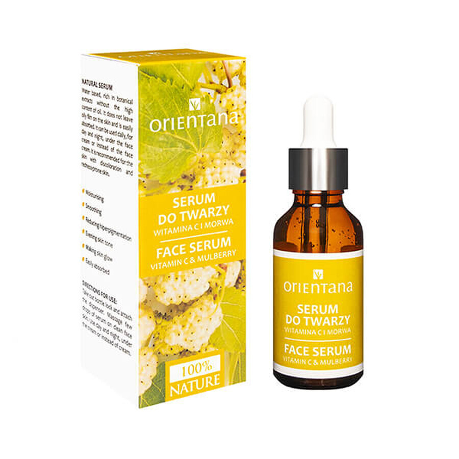 Orientana, siero viso bio, vitamina C e gelso, 30 ml