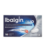 Ibalgin Duo 400mg/100mg, 10 compresse rivestite con film, Sanofi