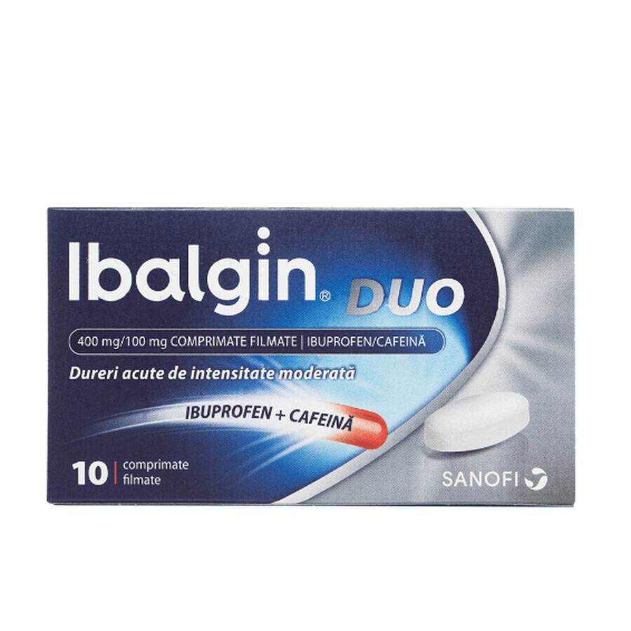 Ibalgin Duo 400mg/100mg, 10 compresse rivestite con film, Sanofi