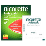 Nicorette Invisipatch 15 mg/16 h, sistema transdermico, cerotto, 7 pezzi