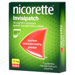 Nicorette Invisipatch 15 mg/16 h, sistema transdermico, cerotto, 7 pezzi