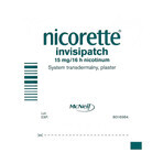 Nicorette Invisipatch 15 mg/16 h, sistema transdermico, cerotto, 7 pezzi