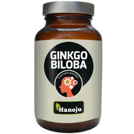 Hanoju, Extracto de Ginko biloba 400 mg, Mejora la memoria, 90 cápsulas