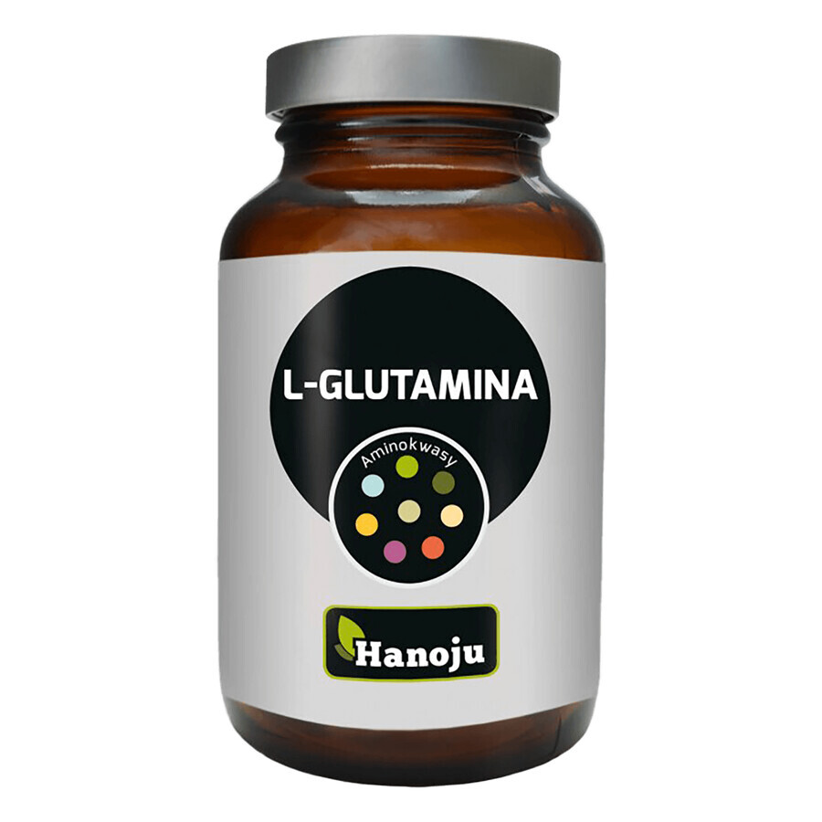 Hanoju, L-Glutamin 500 mg, Aminosäuren, 90 Kapseln