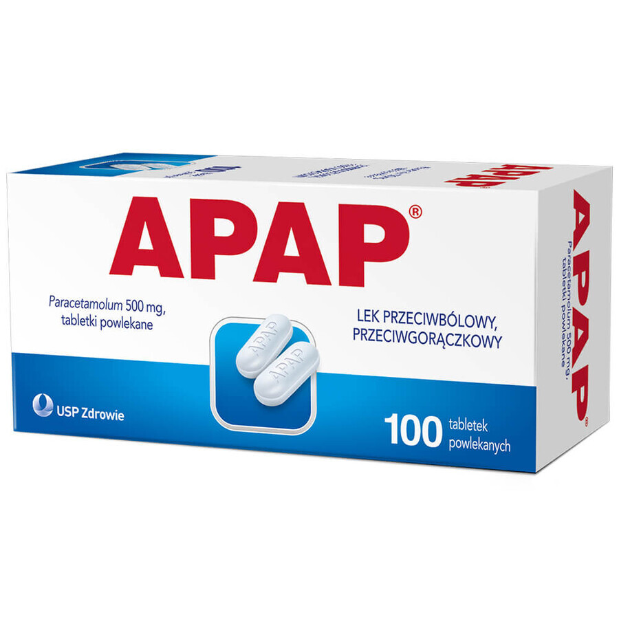 Apap 500 mg, 100 compresse rivestite con film