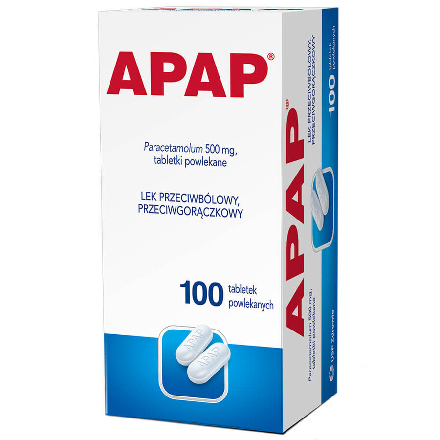 Apap 500 mg, 100 compresse rivestite con film