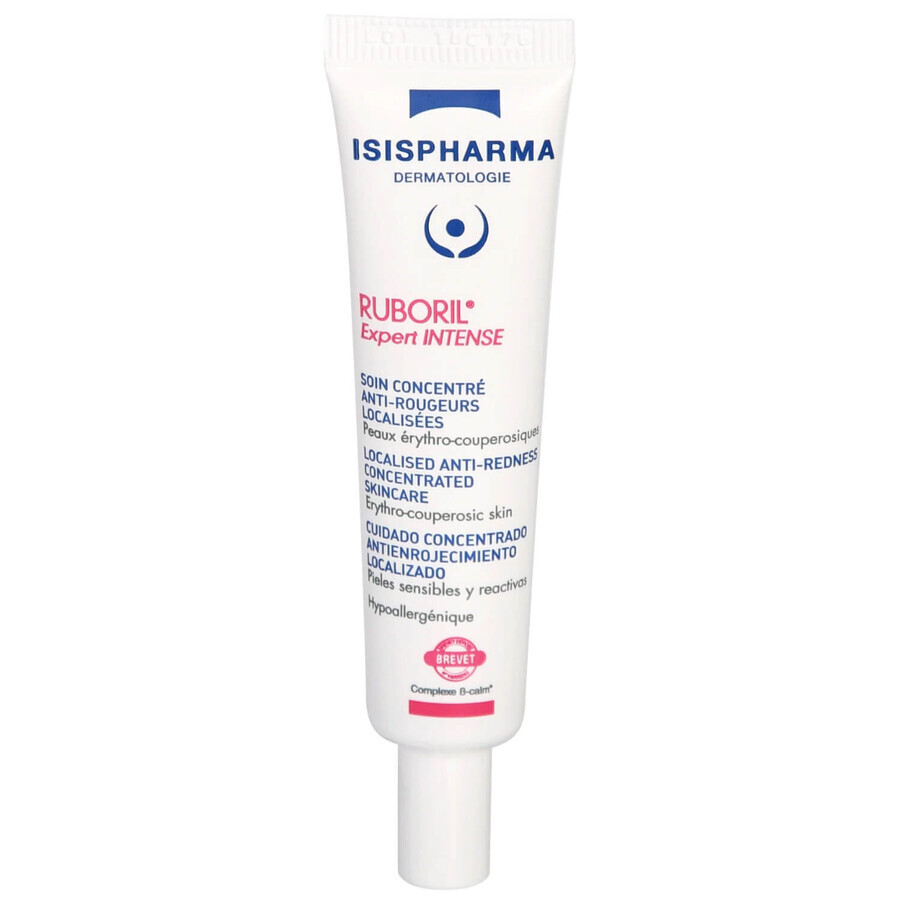 Isispharma Ruboril Expert Intense, crema per pelli vascolari con rosacea, 15 ml