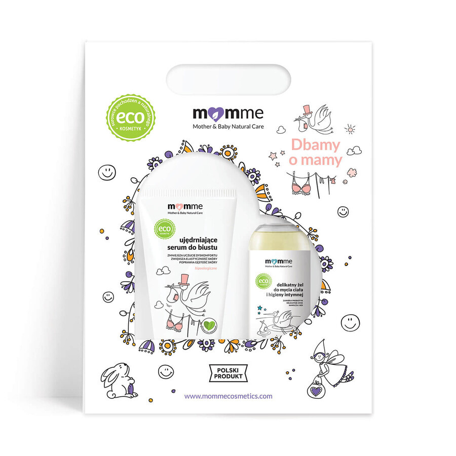 Momme, gel d'hygiène intime, 150 ml + sérum pour le buste, 150 ml