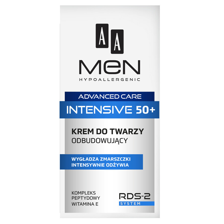 AA Men Intensive 50+, crema viso riparatrice, 50 ml