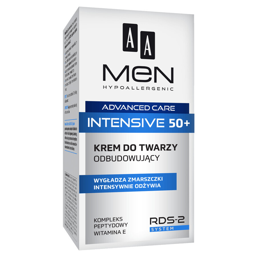 AA Men Intensive 50+, crema viso riparatrice, 50 ml