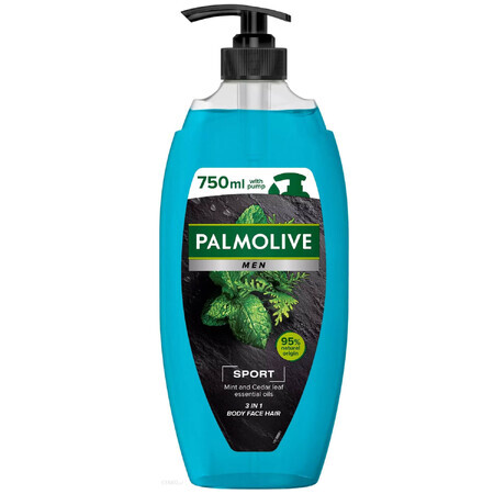 Palmolive Uomo, Gel doccia 3 in 1, Sport, 750 ml