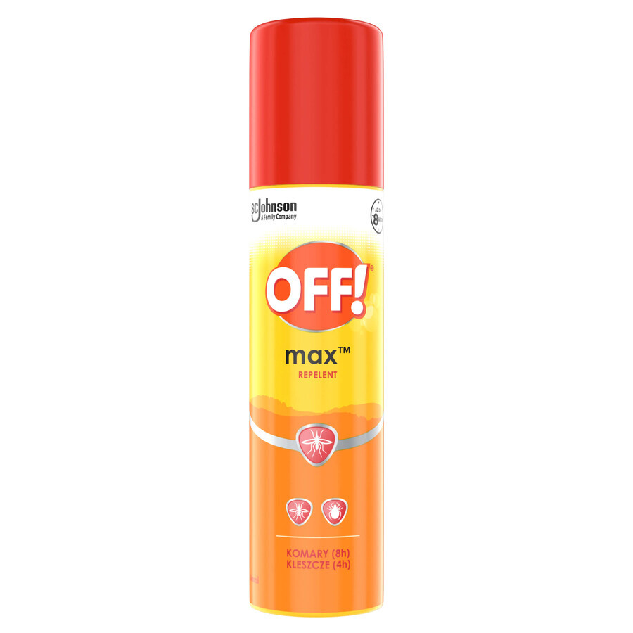 OFF! Max, spray per zanzare e zecche, con icaridina 16%, 100 ml