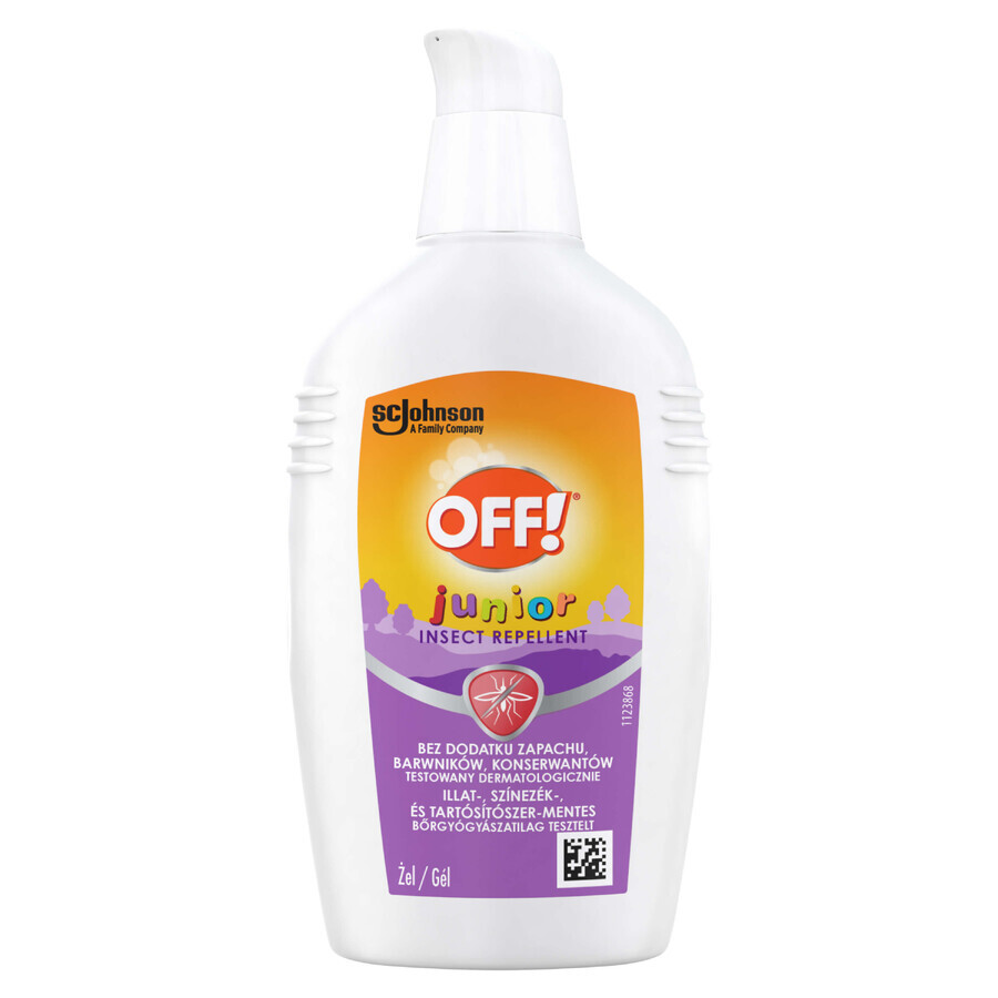 OFF! Junior, gel antizanzare per bambini di età superiore ai 2 anni, con icaridina, 100 ml