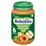 BoboVita Dessert, peach, apple, banana, kiwi, after 6 months, 190 g