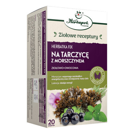 Herbapol Na Tarczycę z Morszczynem, infuso di erbe e frutta, 2 g x 20 bustine