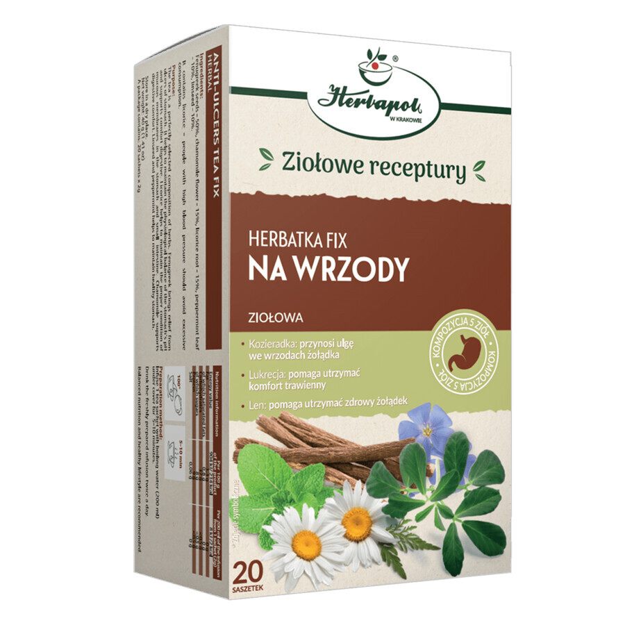 Herbapol Na Wrzody, tisana alle erbe, 2 g x 20 bustine