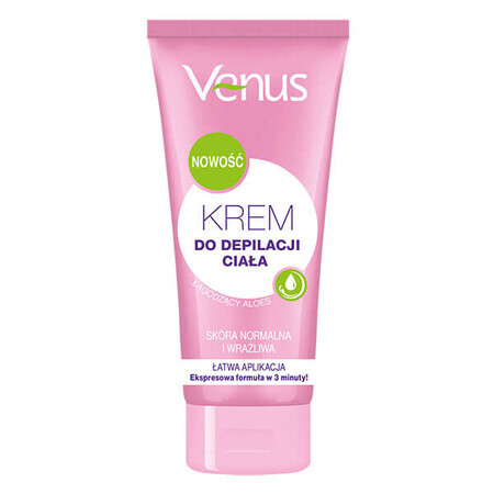 Venus, crema depilatoria per il corpo, lenitiva all'aloe, 150 ml