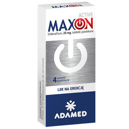 Attivo MaxON 25 mg, 4 compresse rivestite con film