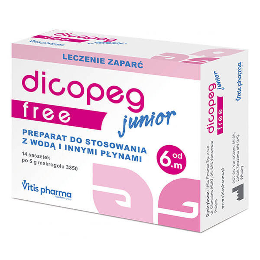 Dicopeg Junior Free, da 6 mesi, 5 g x 14 bustine