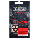 Bielenda Carbo Detox Peel-Off, maschera purificante al carbone, pelle mista e grassa, 2 x 6 g