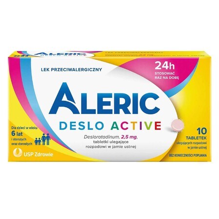 Aleric Deslo Active 2,5 mg, 10 comprimate cu dezintegrare orală