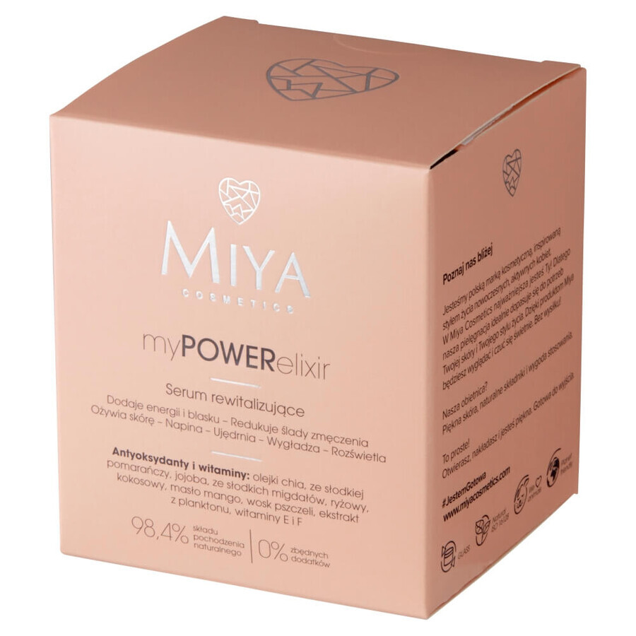 Miya myPOWERelixir, sérum revitalisant pour le visage, 50 ml