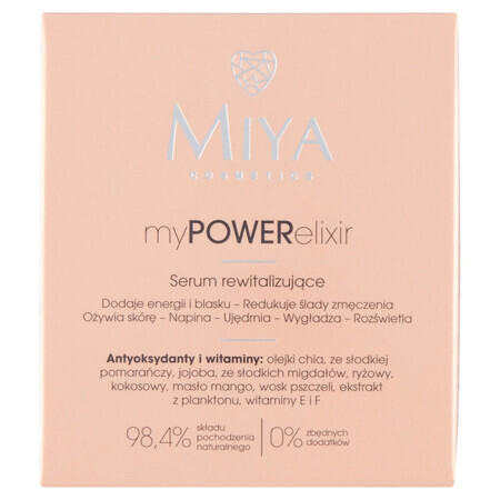 Miya myPOWERelixir, sérum revitalisant pour le visage, 50 ml