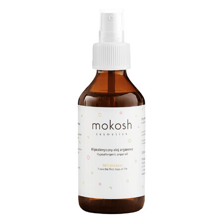 Mokosh, huile d'argan hypoallergénique pour bébés et enfants dès le premier jour, 100 ml