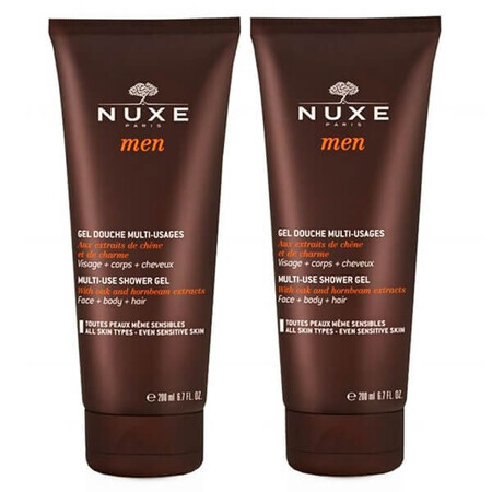 Coffret Nuxe Men, gel douche multifonctions, 2 x 200 ml