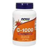 Now Foods C-1000, vitamina C + rosa canina + bioflavonoidi, 100 compresse