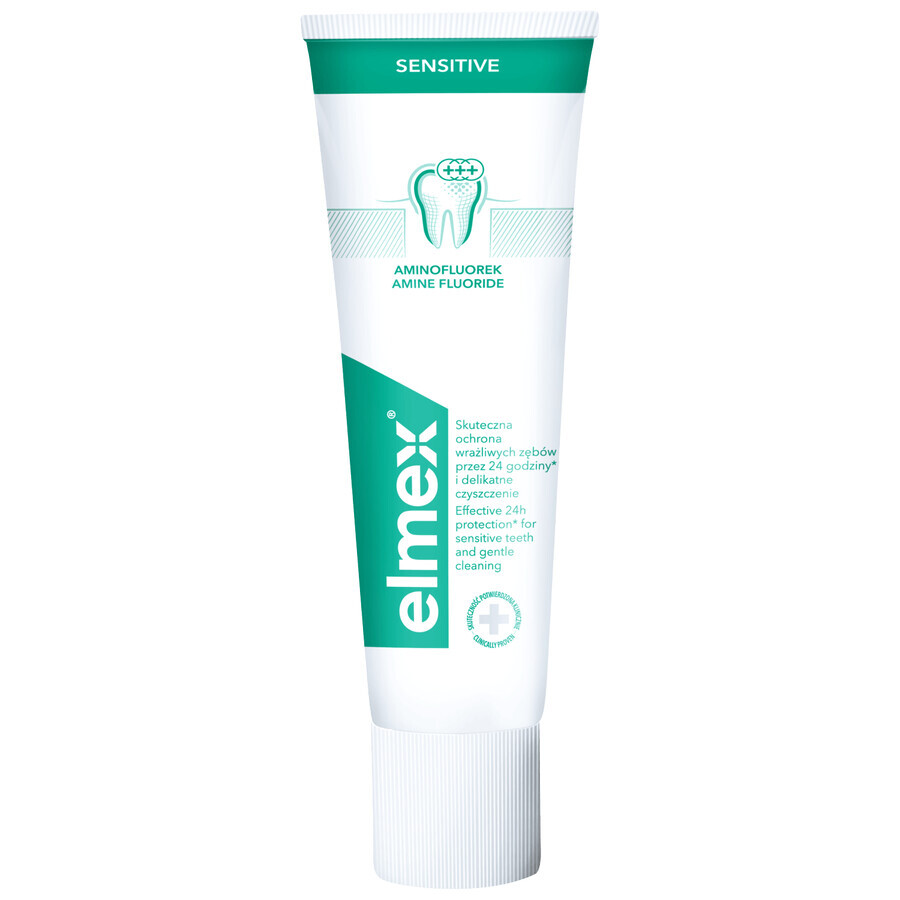 Elmex Sensitive, toothpaste with amine fluoride, 2 x 75 ml