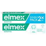 Elmex Sensitive, toothpaste with amine fluoride, 2 x 75 ml