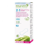 Masmi Natural Cotton, assorbenti igienici in cotone biologico, 2in1 Morbidi, ultra assorbenti, 24 pezzi