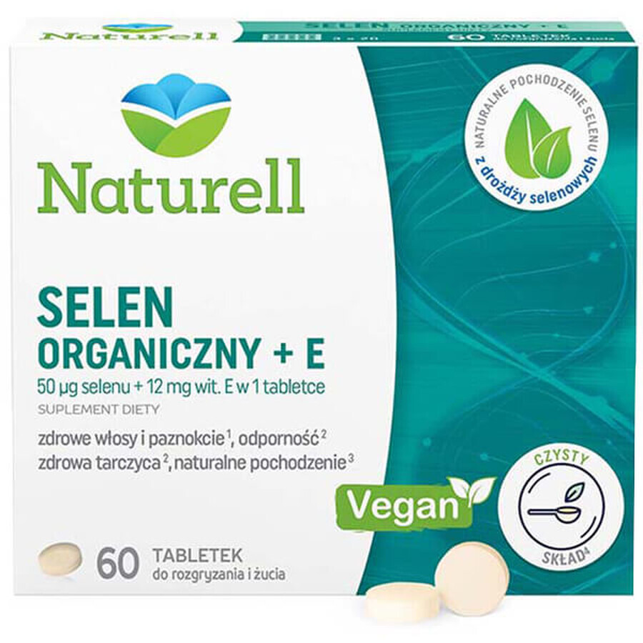 Naturell Selenio organico + E, 60 compresse masticabili