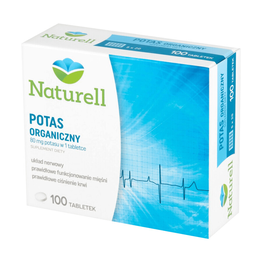 Naturell Potasiu organic, 100 comprimate