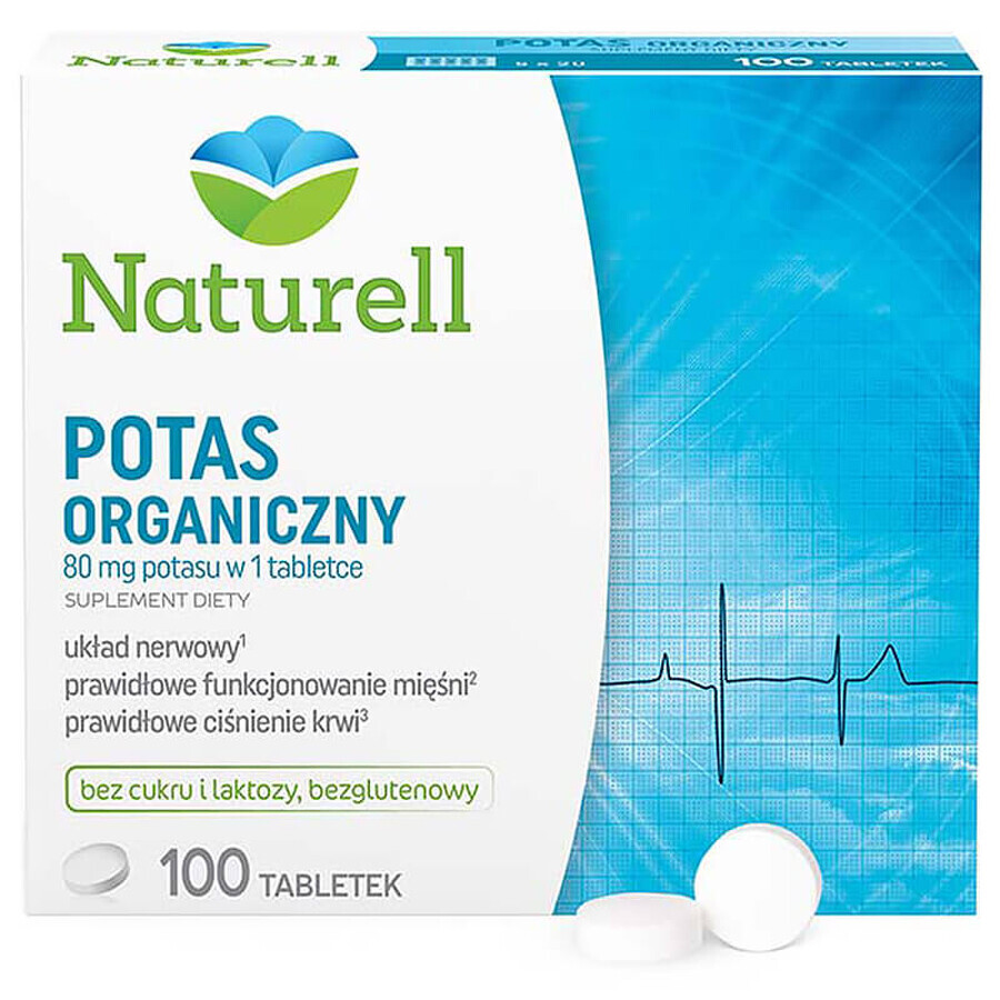 Naturell Potasiu organic, 100 comprimate