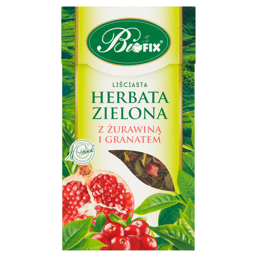 Bi Fix, Verde con mirtillo rosso e melograno, tè in foglie sfuso, 100 g