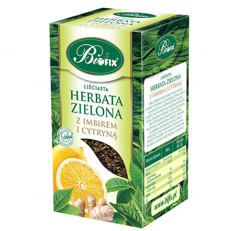 Bi Fix, Verde con zenzero e limone, tè in foglie sfuso, 100 g