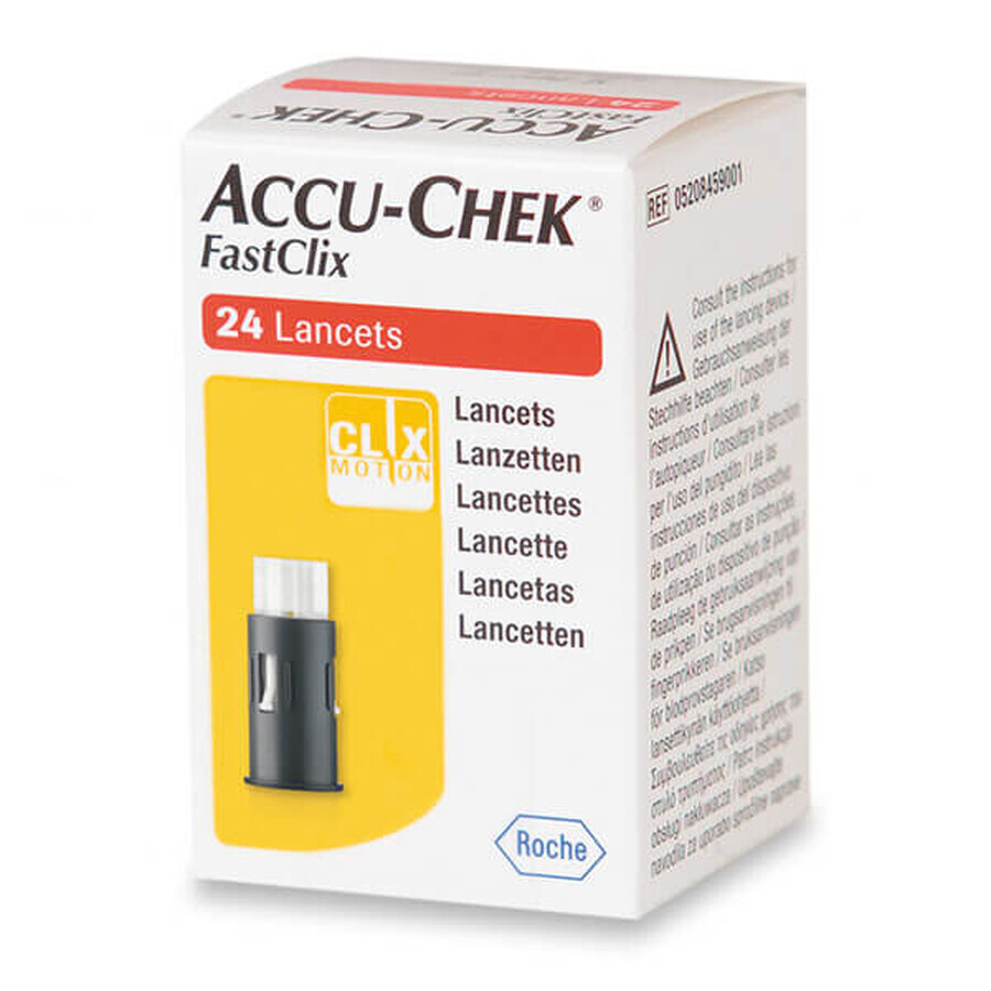 Accu-Chek FastClix, lancetă, lame de puncție, 24 bucăți