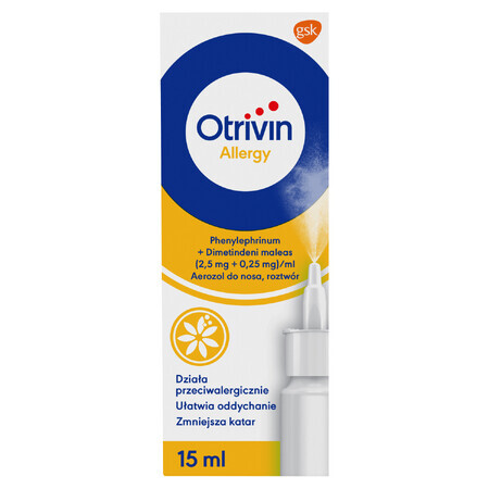 Otrivin Allergy (2,5 mg + 0,25 mg)/ ml, spray nasale, 15 ml