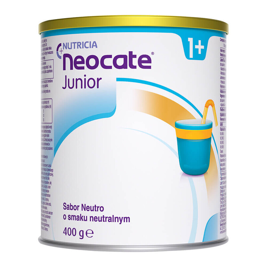 Neocate Junior, für Kinder mit Kuhmilcheiweißallergie und komplexer Unverträglichkeit, ab 1 Jahr, neutraler Geschmack, 400 g