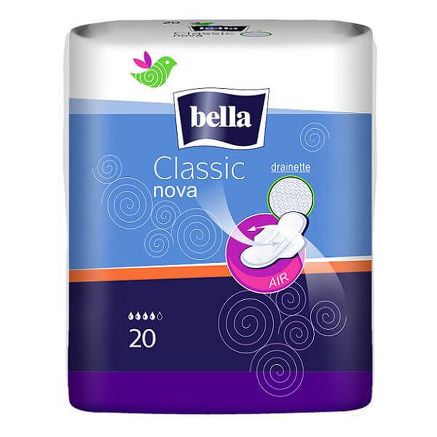 Bella Classic Nova, assorbenti igienici Drainette con ali, 20 pz.