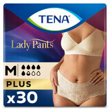 Tena Lady Pants Creme, mutandine assorbenti, taglia M, 75-105 cm, Plus, 30 pezzi