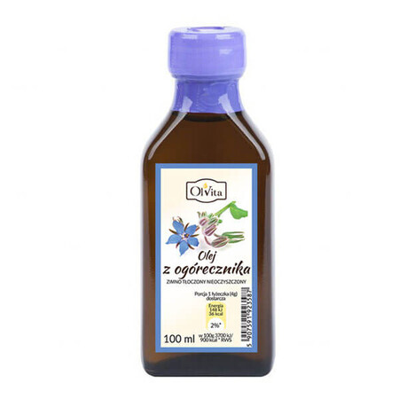 OlVita Olio di borragine, spremuto a freddo, non purificato, 100 ml