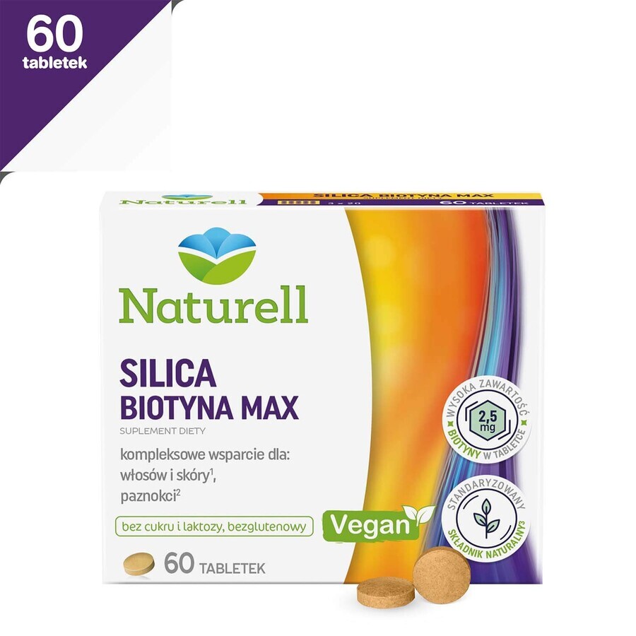 Naturell Silica Biotin Max, 60 comprimate