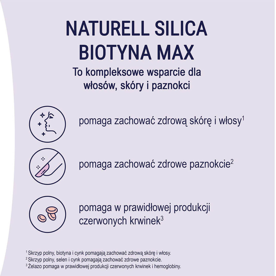 Naturell Silica Biotin Max, 60 comprimate