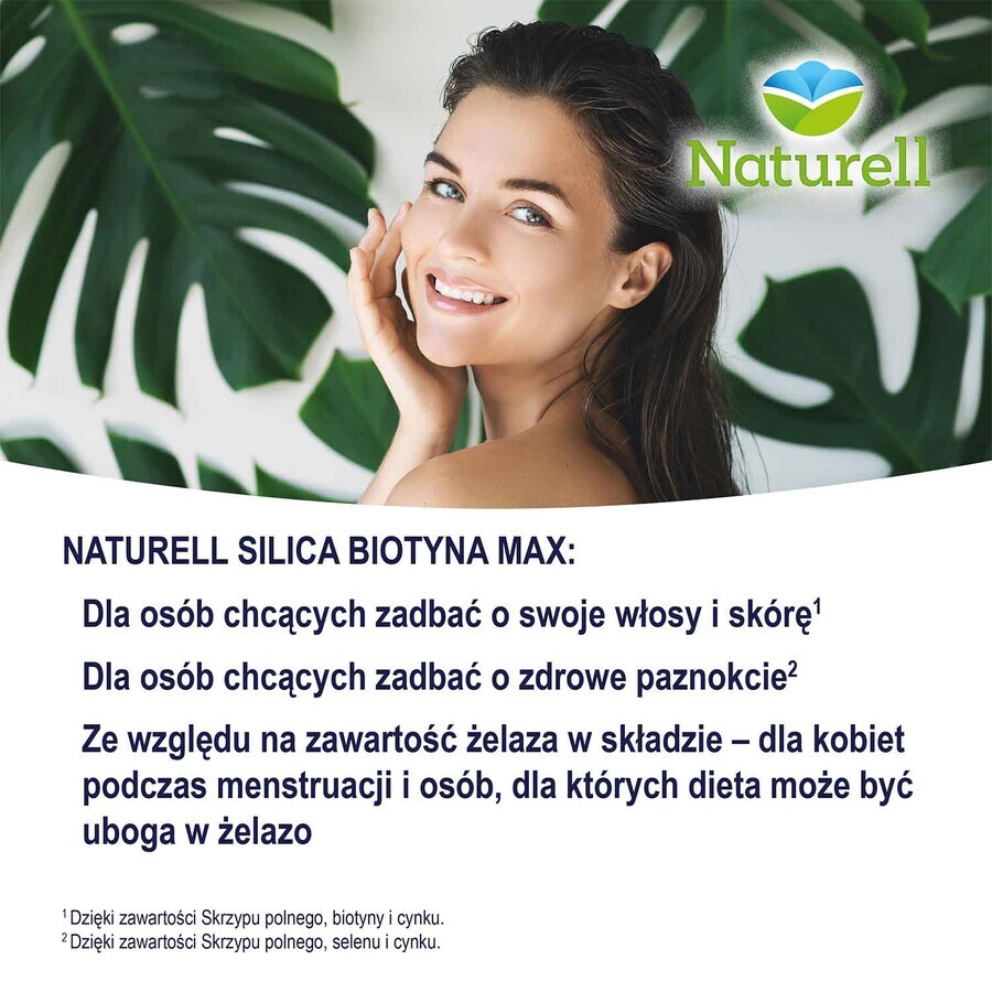 Naturell Silica Biotin Max, 60 comprimate