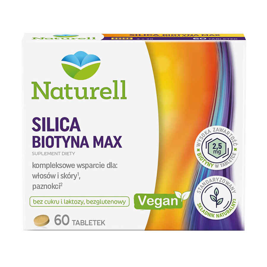 Naturell Silica Biotin Max, 60 comprimate