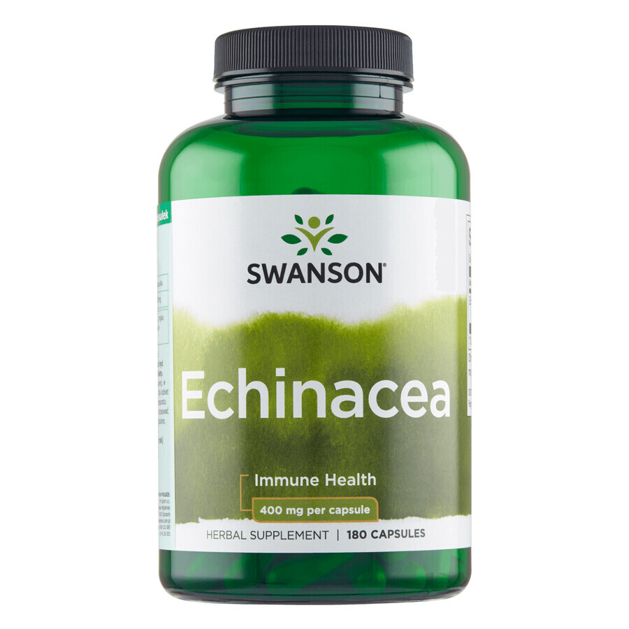 Swanson Echinacea 400 mg, fiore di conifera viola, 180 capsule